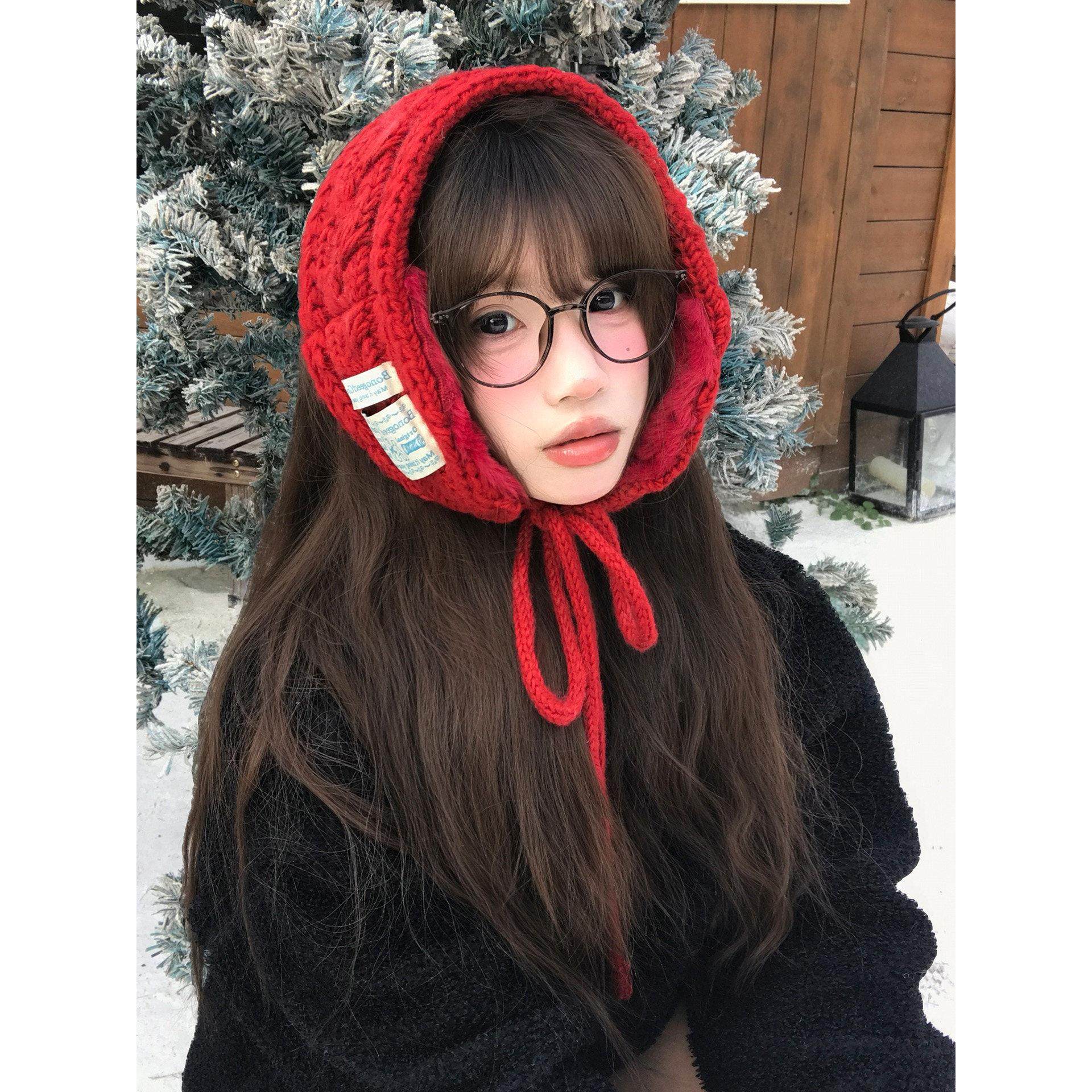 2025新款红色头带毛线针织耳罩女款冬加厚保暖防寒耳套百搭耳捂子,服饰配件/皮带/帽子/围巾,耳套,淘宝优惠券,粉丝福利购,淘宝优惠卷