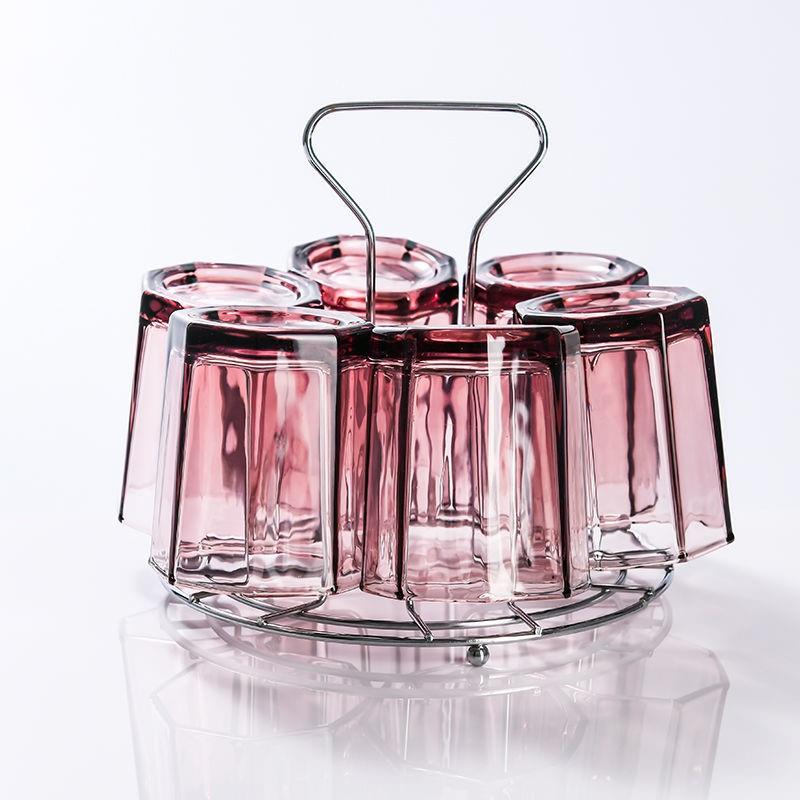 水杯客厅招待客人玻璃杯家用套装一套杯子茶杯耐热啤酒杯家庭喝水