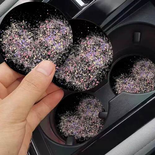 【严选臻品】ins车载杯垫汽车水门槽置物垫子车内饰用品卡通防滑