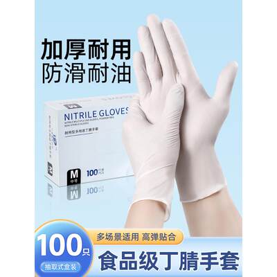 2025新款一次性手套乳胶丁腈PVC食品级加厚家务洗碗厨房清洁高弹
