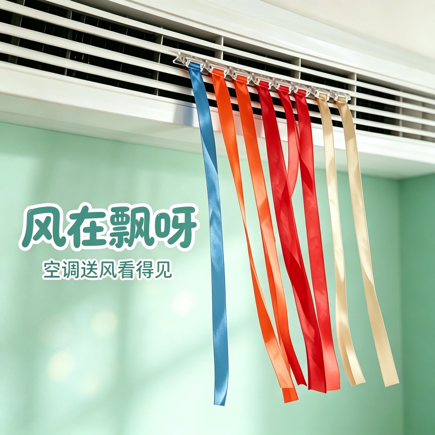 彩色风管机出风口飘带丝带