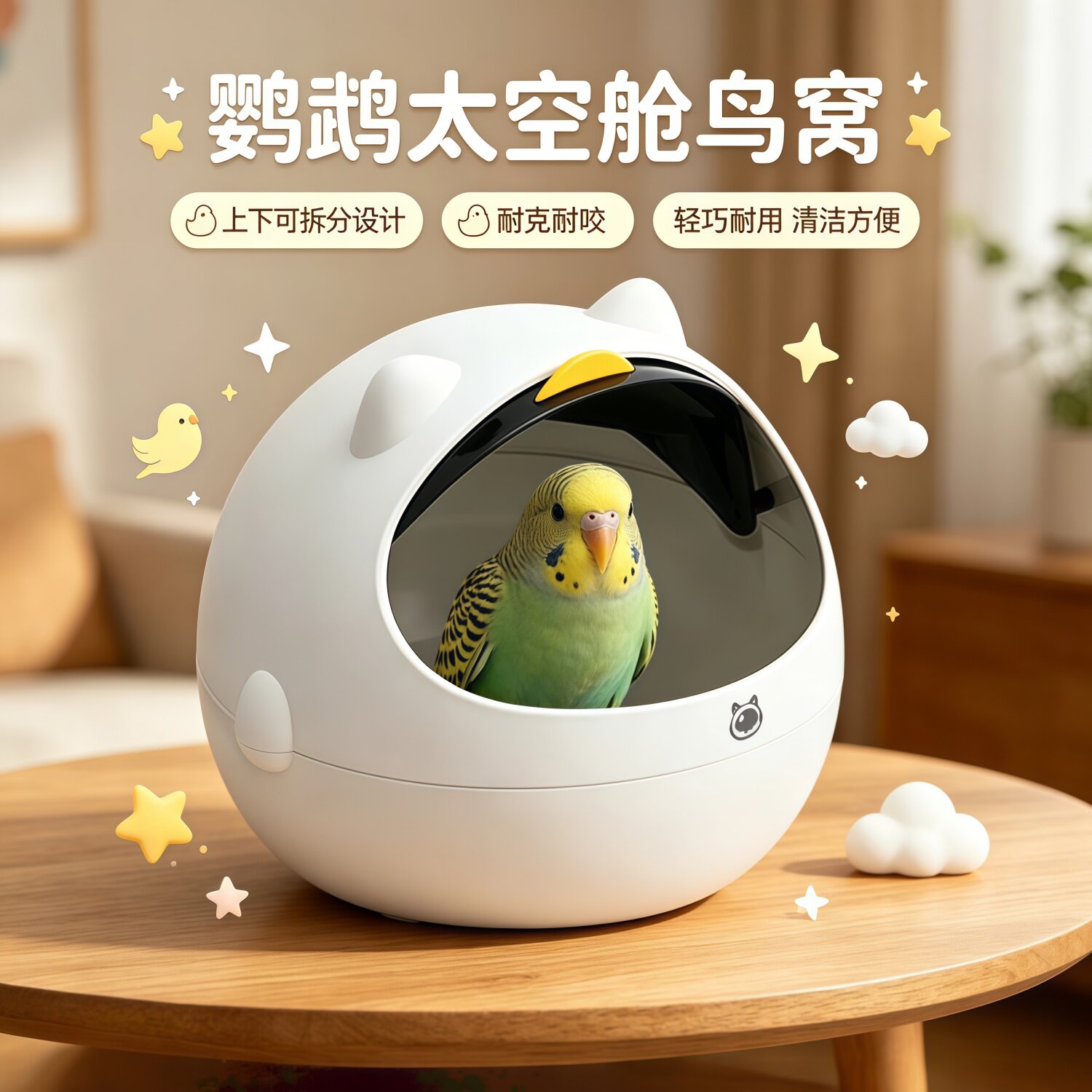 太空舱鸟窝四季透气可掀盖保暖