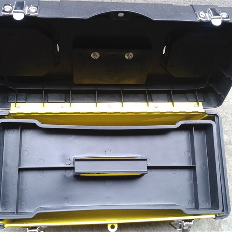 塑铁工具箱 铁工具箱 多功能收纳箱 多层加厚型14寸17寸19寸