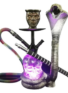 酒吧KTV阿拉伯大中小号shisha多人用大烟雾果味过滤斗水烟壶全套
