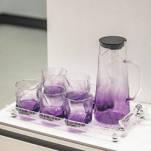 家用客厅 茶杯耐热喝水杯子创意玻璃具感茶壶待客水高级茶具套装