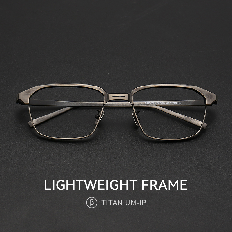 155mm眼镜框男款纯钛超轻x大脸超大加宽近视眼镜男级感可配度数