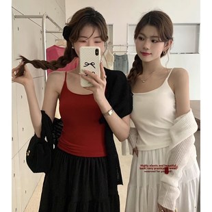 孕妇红色紧身背心贴身全合一胸罩女性胸罩 可以在怀孕期间S穿在外