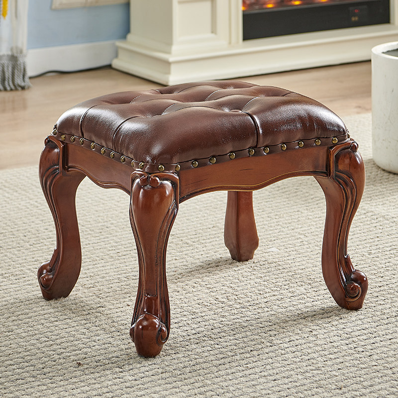 美式小凳子矮凳沙发茶几方凳实木换鞋凳欧式小板凳家用阳台休闲凳,住宅家具,矮凳,淘宝优惠券,粉丝福利购,淘宝优惠卷