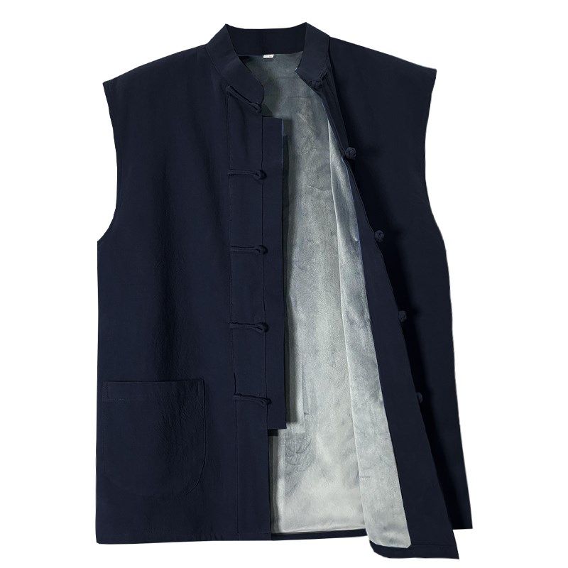 中老年冬季加绒马甲中式棉背心爷爷唐装棉坎肩中国风冬装棉衣服男,男装,唐装,淘宝优惠券,粉丝福利购,淘宝优惠卷