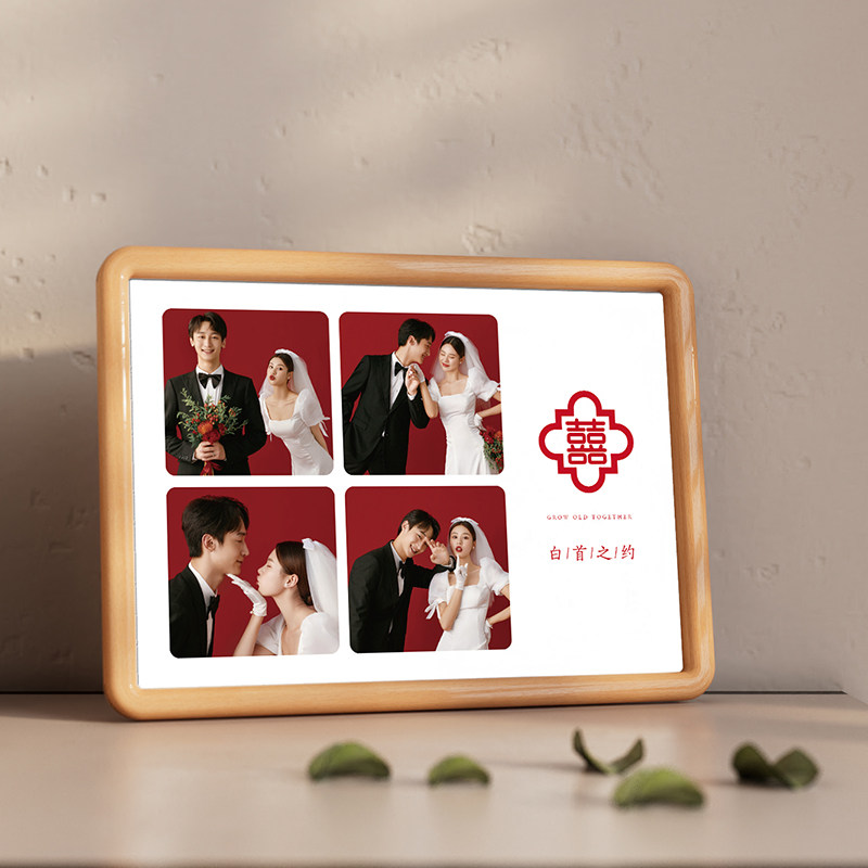 实木相框摆台定制结婚照相框高级感婚纱照全家福洗照片做成相框,家居饰品,相框/画框,淘宝优惠券,粉丝福利购,淘宝优惠卷