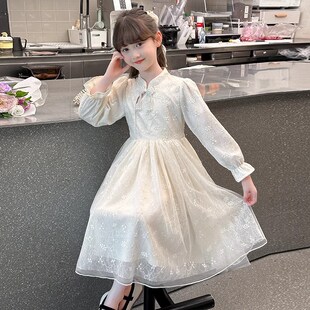 女童连衣裙春装2025新款儿童国风洋气夏装女孩新中式旗袍公主裙子