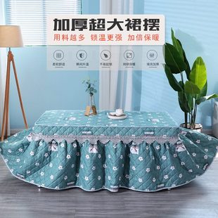 套长方形桌火简约现代全包电炉罩冬加厚烤炉桌布罩火火 烤电罩新款