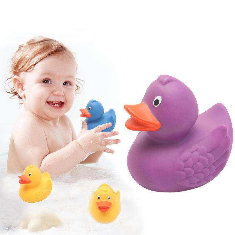 搪胶洗澡鸭子儿童戏水动物橡皮大黄鸭公仔塑料鸭子