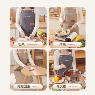 男女工作服 围裙家用做饭炒菜餐饮厨房防水防油防尘耐脏新款