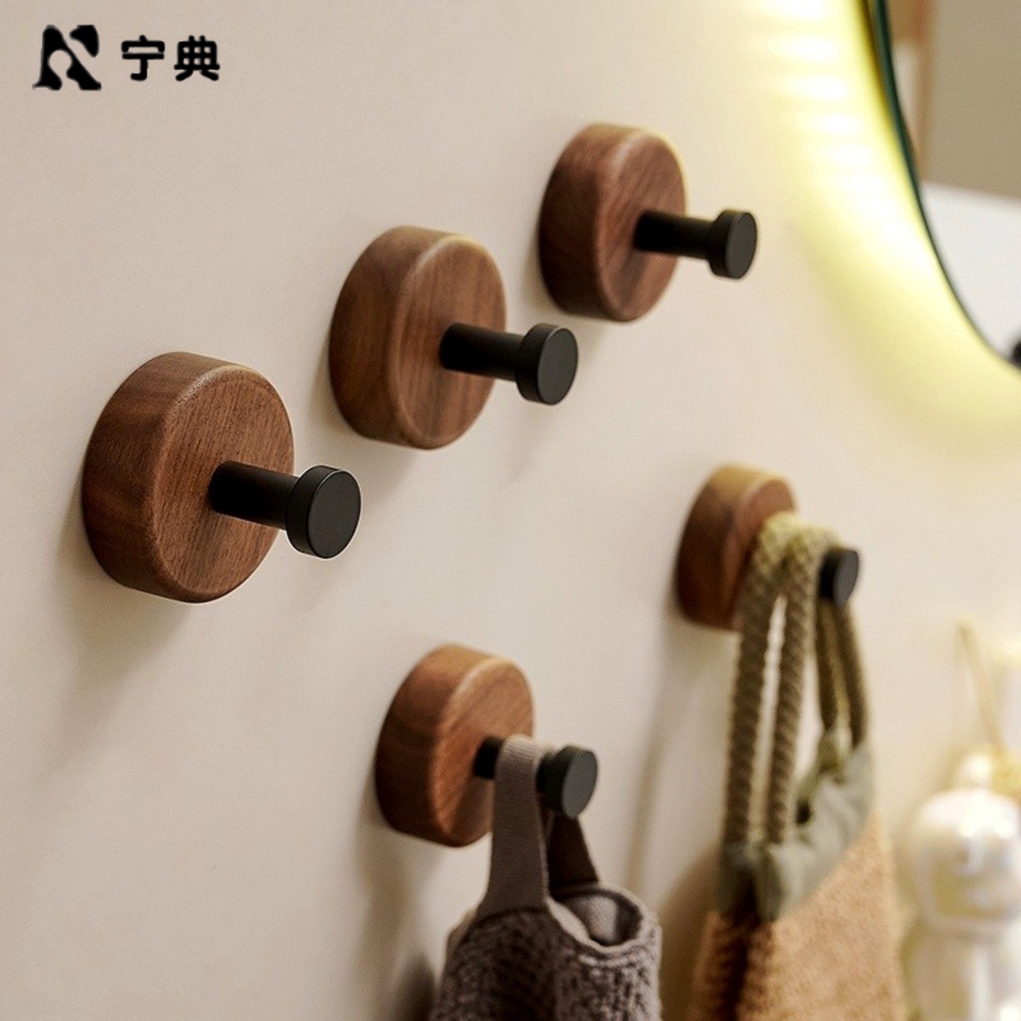 轻奢免打孔粘胶强力门后挂衣单钩