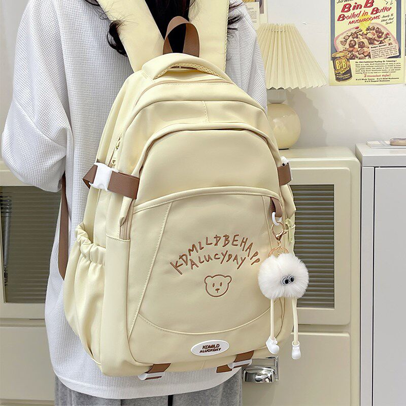 双肩包女2024新款书包初中女生旅游轻便男生大学生设计感小众背包