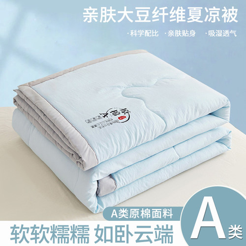 大豆纤维空调被夏凉被夏季薄被子春秋被芯可机洗夏被单人2023新款