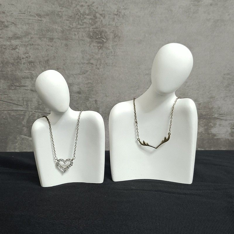 创意艺术石膏人像项链展示架脖子模特珠宝饰品首饰陈列道具收纳架