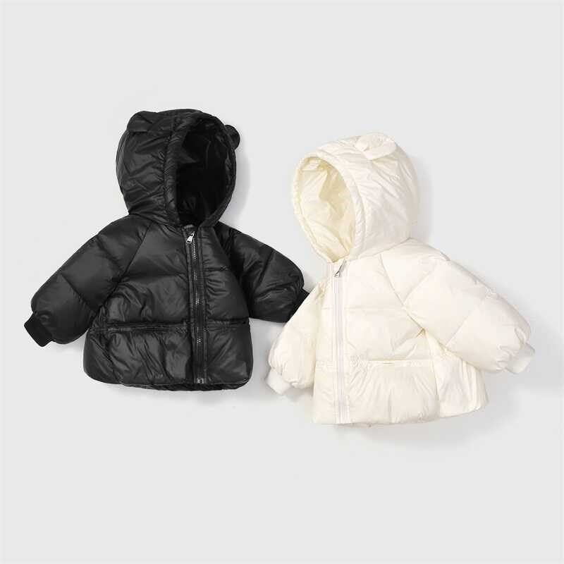 儿童羽绒服加厚2024新款韩版宝宝冬装外套短款男童女童面包服冬季