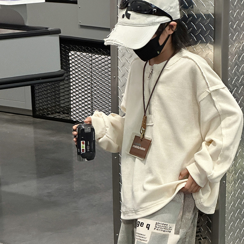 男童卫衣春秋款2025新款儿童装春季韩版宽松长袖上衣男孩大童春装