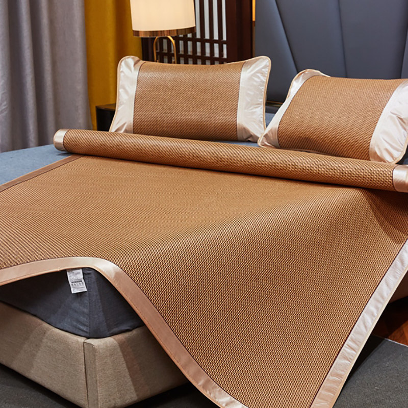 双面凉席1.8x2.0m可折叠冰丝藤席1.5米双人1.35床9S0折叠式200夏