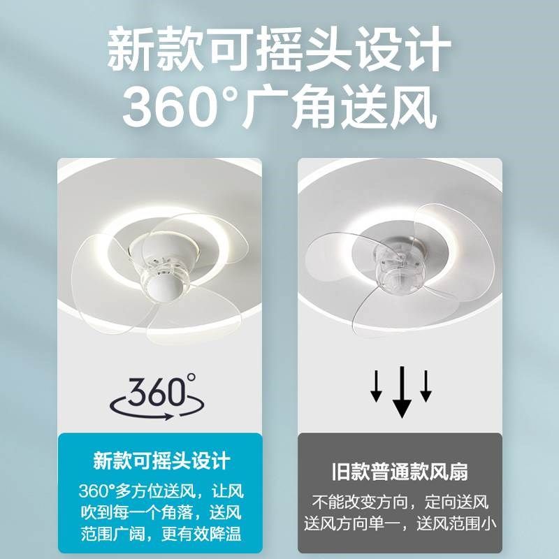 卧室护眼吸顶灯风扇灯360度摇头主卧客厅餐厅2024新款家用吊扇灯,家装灯饰光源,风扇灯,淘宝优惠券,粉丝福利购,淘宝优惠卷