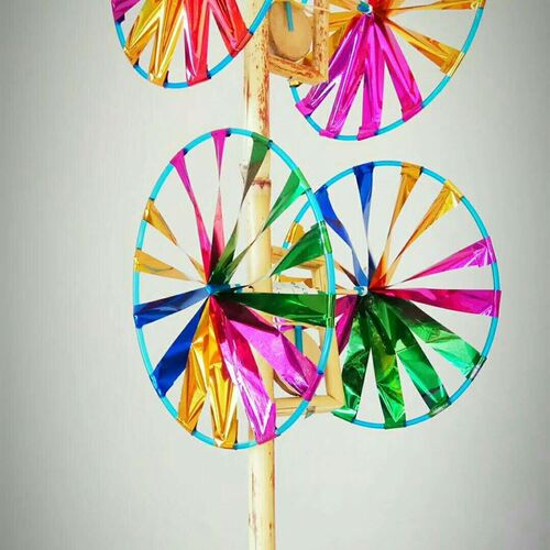 两鼓四轮  电光纸闪n光纸  高粱杆风车  手工风车  结实风车 开业