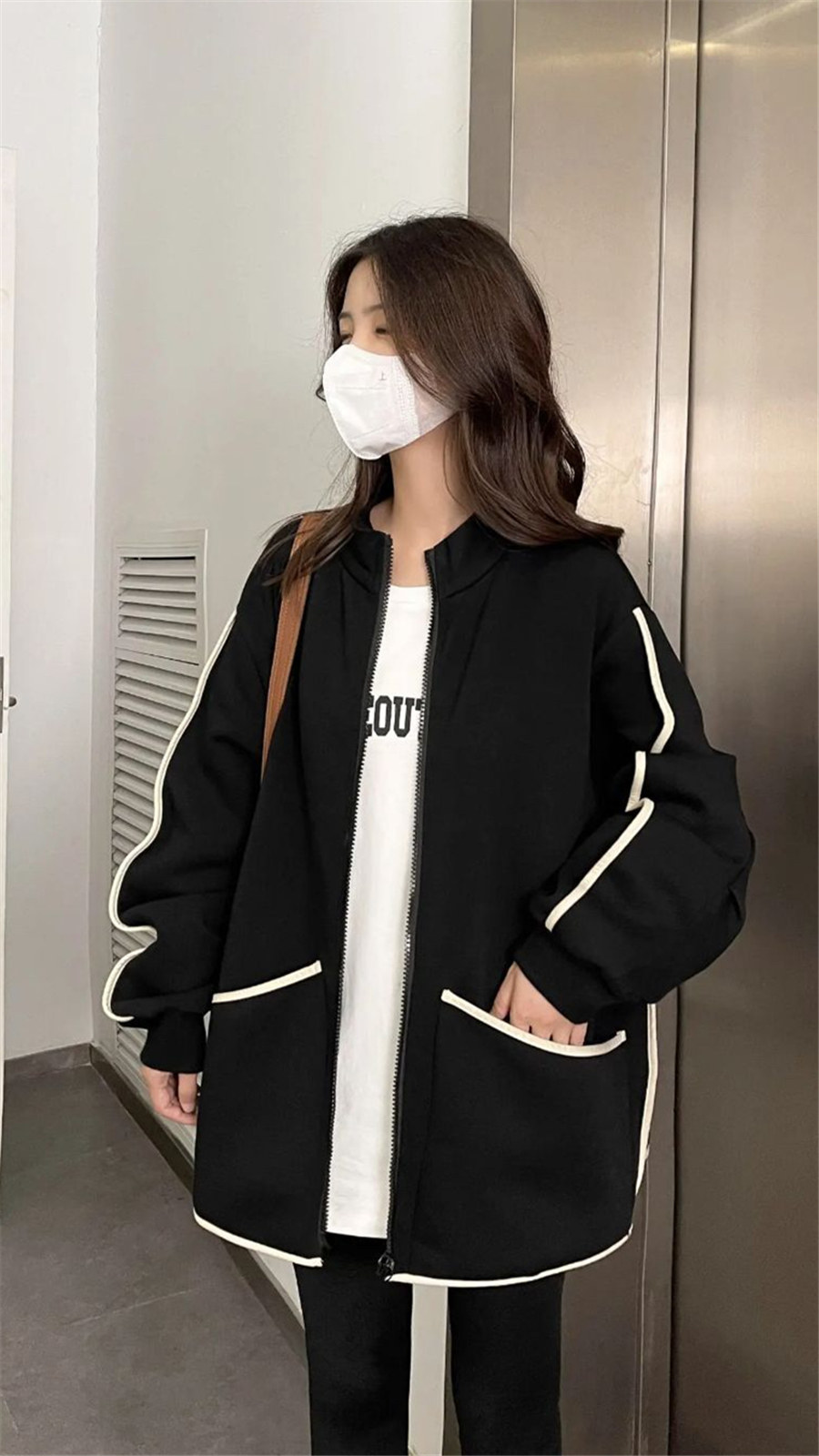 外套女春秋款2023新款复古港风高级感宽松休闲短款小个子外套上衣