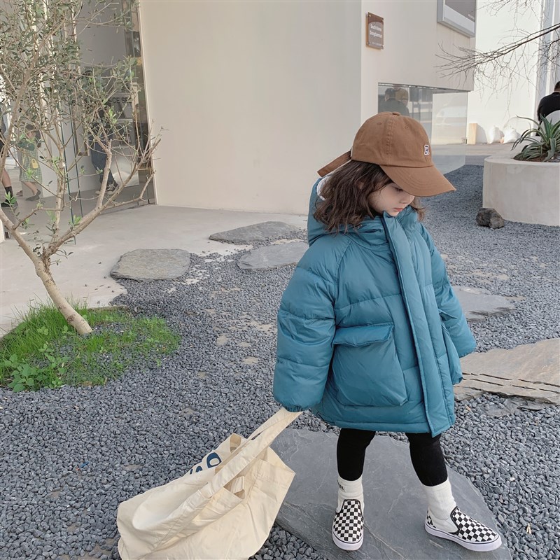 韩版冬季儿童羽绒衣女童洋派面包外套宝宝加厚保暖羽绒上衣