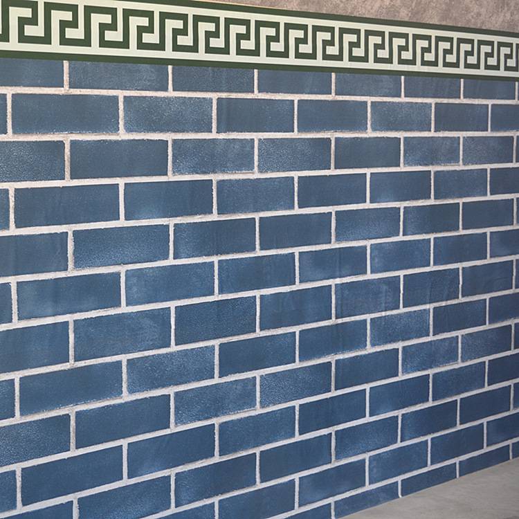 自粘墙纸自贴壁纸 横版火锅店理发店饭店装饰 砖纹宿舍卧室背景墙