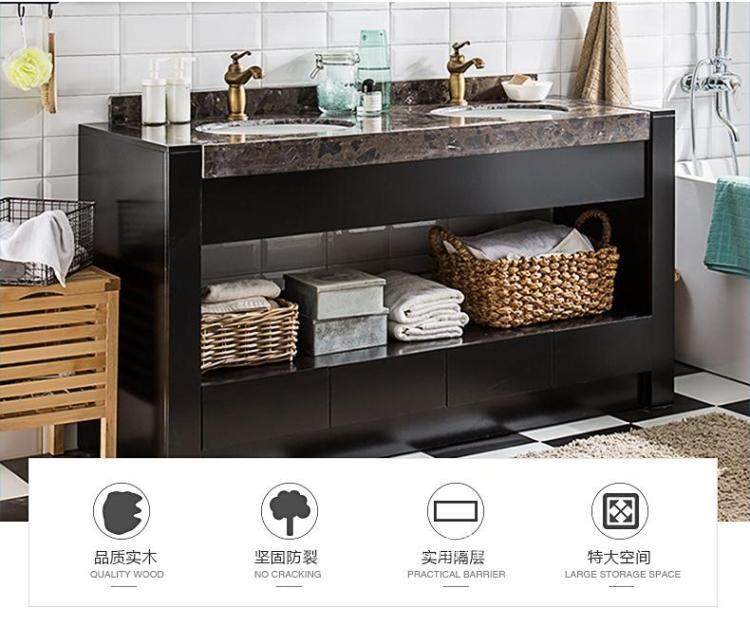 欧式美式浴室柜组合橡木实木仿古卫浴柜洗脸盆柜洗手盆柜落地9076,家装主材,浴室柜,淘宝优惠券,粉丝福利购,淘宝优惠卷