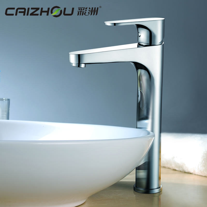 彩洲 脸盆 面盆龙头加高龙头卫浴冷热水龙头单孔台上盆水龙头,家装主材,面盆龙头,淘宝优惠券,粉丝福利购,淘宝优惠卷