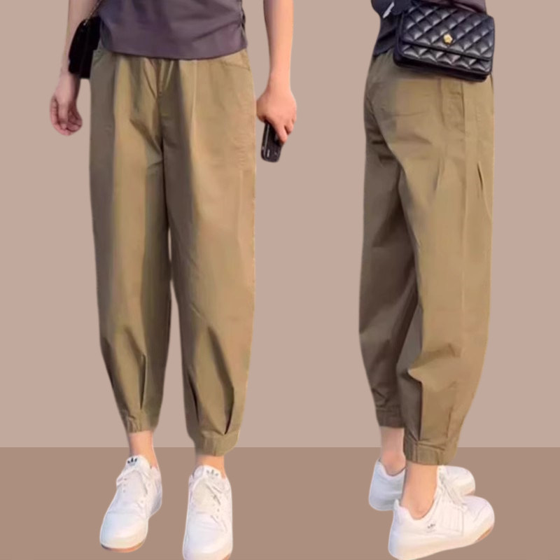 哈伦裤女2025夏季新款薄款小个子九分裤工装裤休闲裤老爹裤子爆款