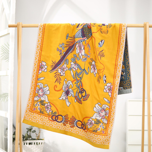 纯棉纱布浴巾大人家用吸水不掉毛速干成人夏季毛巾V薄款女洗澡大