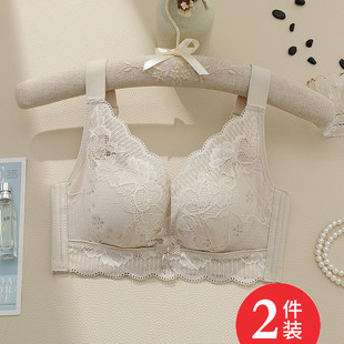 薄款 内衣女大胸显小透气洞洞杯文胸收副乳防下垂上托无钢圈胸罩夏