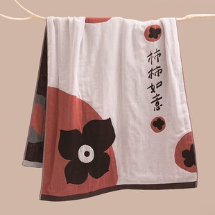 80X160cm美拉m德5层纱布加大加厚浴巾全棉儿童家用纯棉洗澡浴巾