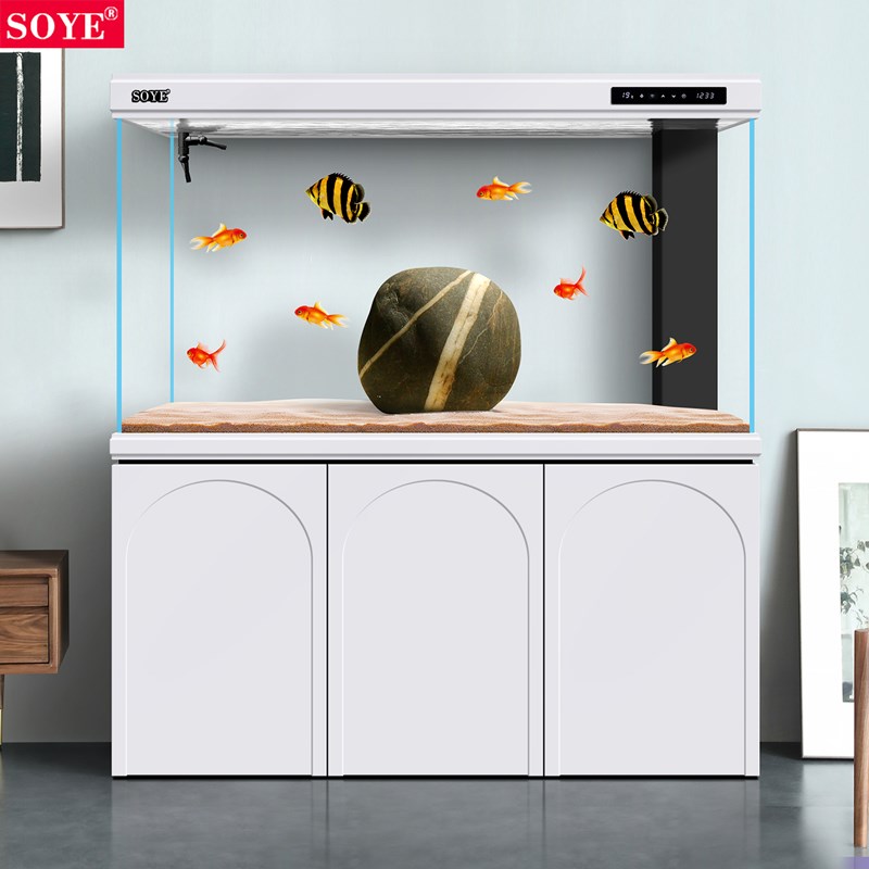 鱼缸客厅超白大型2024新款隔断落地底滤智能屏风生态家用水族箱