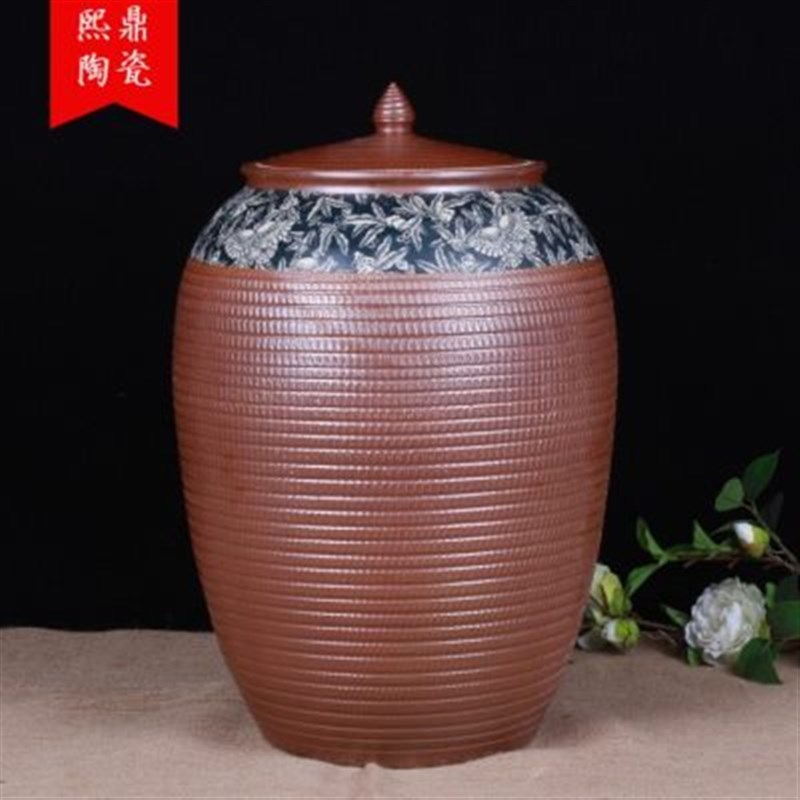 陶瓷米缸酒坛仿古手工颜色釉储物罐L水缸油缸防潮防虫环保