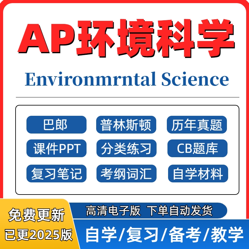 2025 AP环境科学备考Environmrntal Science历年真题分章练习PPT