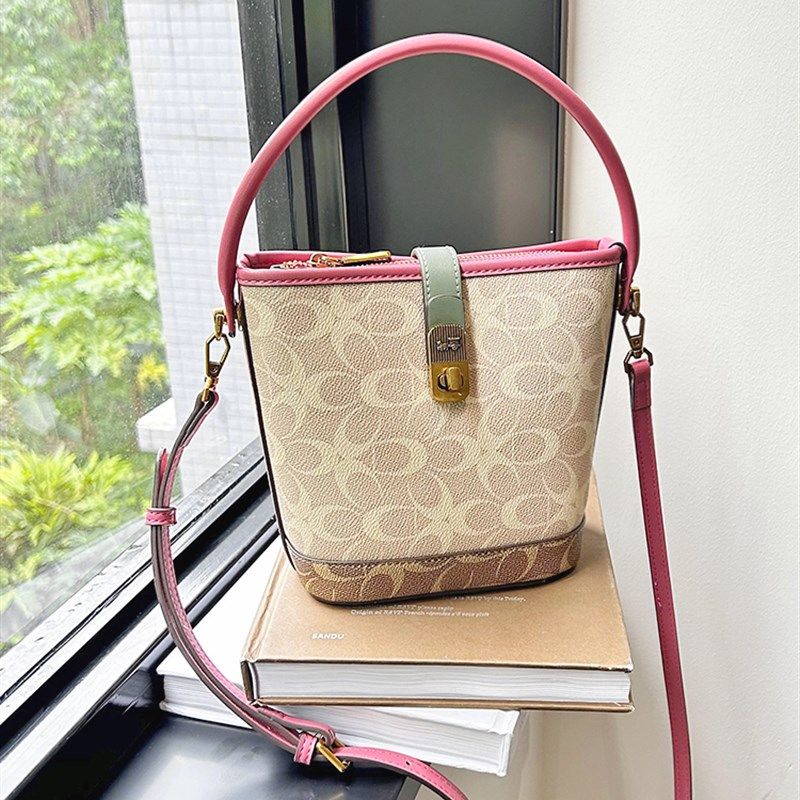 高级感小众撞色小水桶包2023z夏季新款多隔层手提包单肩斜挎女小,箱包皮具/热销女包/男包,水桶包,淘宝优惠券,粉丝福利购,淘宝优惠卷