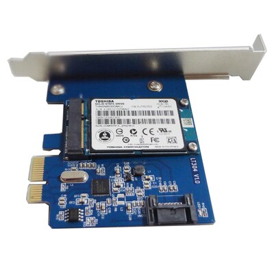 台式机PCI-E m转SATA3.0扩展卡+MSATA 扩展卡 转接卡