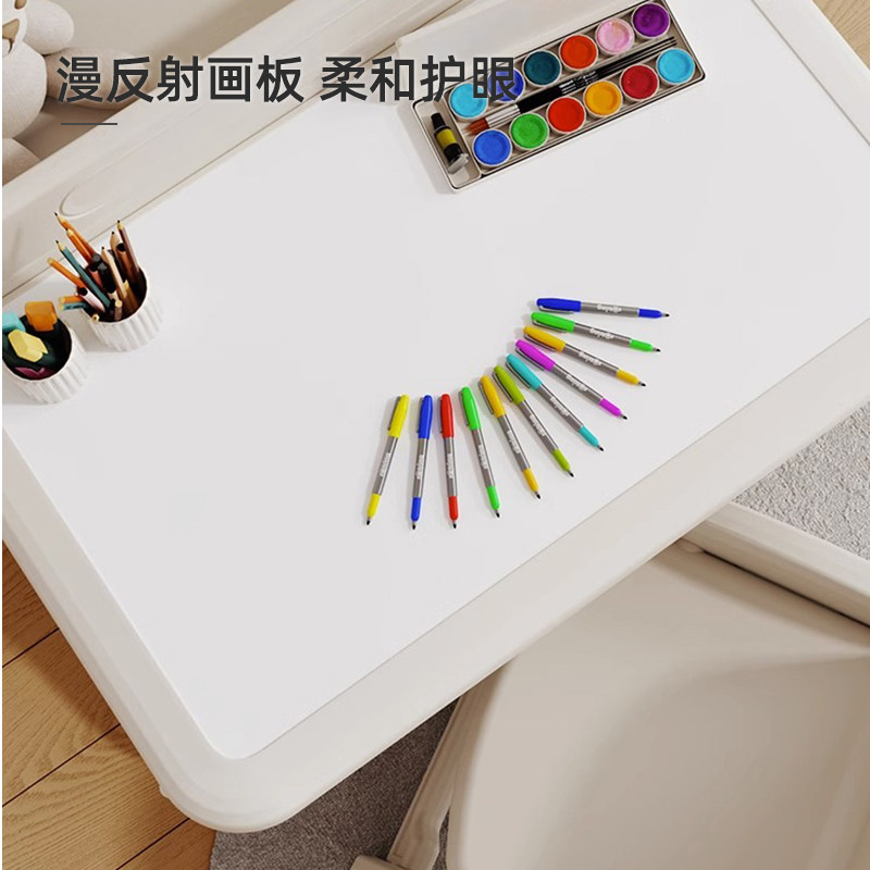 儿童学习桌椅套装可折叠宝宝y幼儿园玩具桌子画画写字画板书架,住宅家具,儿童桌（原婴童）,淘宝优惠券,粉丝福利购,淘宝优惠卷