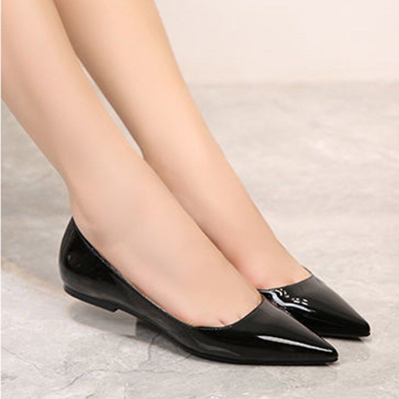 银色平底鞋2024l新款尖头浅口浅色百搭女士单鞋时尚百搭大小码女,女鞋,浅口单鞋,淘宝优惠券,粉丝福利购,淘宝优惠卷