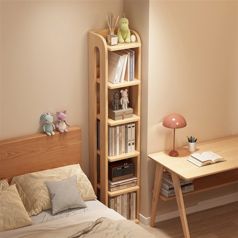 书架落地置物架一体靠墙边小窄柜夹缝收纳柜儿P童卧室床头柜替代,住宅家具,书架,淘宝优惠券,粉丝福利购,淘宝优惠卷