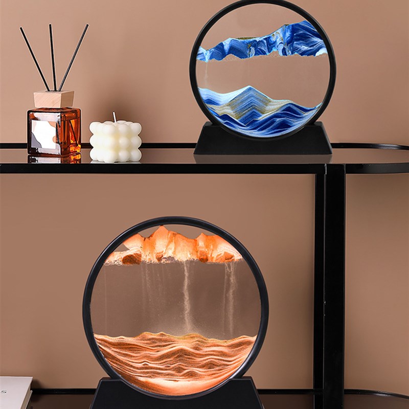 3立体流沙画摆件大号创意沙漏装饰画解压客厅Q玄关家居室内装饰画图片