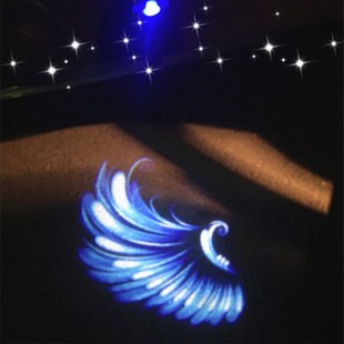 堕落天使之翼翅膀车门迎宾灯 充电式 汽车开门灯投Y影照地感应灯