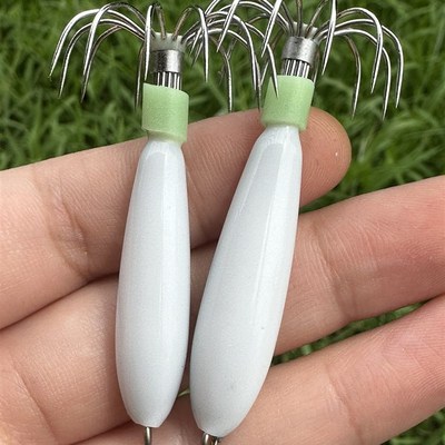 5个装夜光笔筒钩 鱿鱼钩 土炮吹筒钩 八爪钩 吹筒仔钩 章鱼钩墨鱼