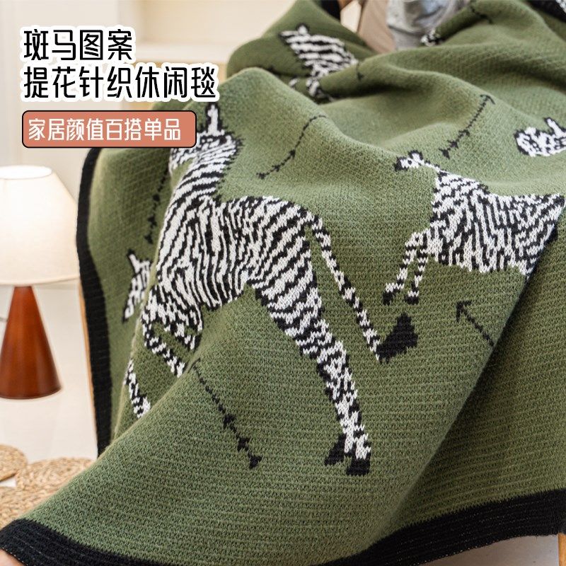 轻奢沙发毯空调毛毯办公室午睡单人披肩毯子高级感美容床毛巾毯