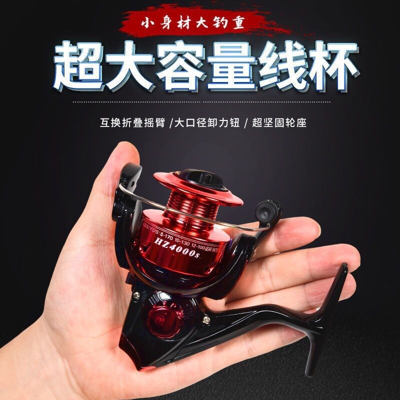 正品渔轮金属机芯纺车轮远投鱼线轮矶筏钓海杆鱼轮微物路亚海竿轮