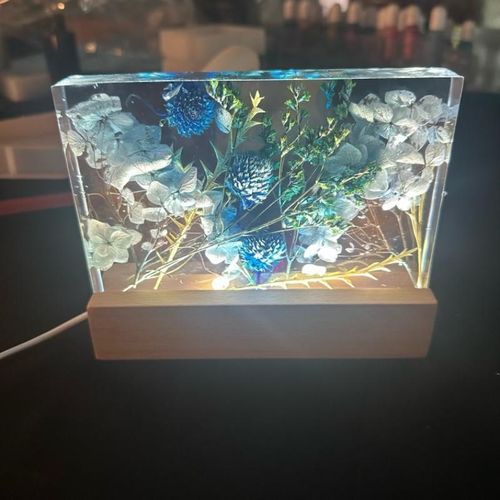 树脂滴胶干花小夜灯手工diy制作工具材料套装创意植物标本摆件